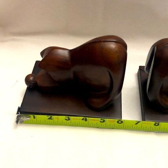 Selamat designs mahogany wood cats bookends - Picture 12 of 14
